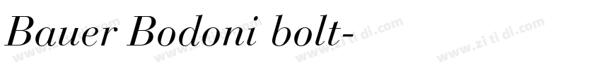 Bauer Bodoni bolt字体转换